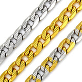 Stylish 6mm & 8mm &10mm mixed color & gold & steel color inside horizontal long necklace DIY matching chain