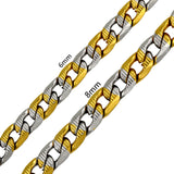 Stylish 6mm & 8mm &10mm mixed color & gold & steel color inside horizontal long necklace DIY matching chain