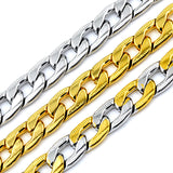 Stylish 6mm & 8mm &10mm Mixed Color & Gold & Steel Color Long Necklace Side Cross Stripe DIY Matching Chain