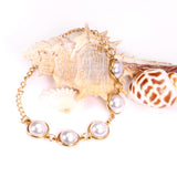 Golden White Pearl Bracelet 20cm