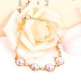 Golden White Pearl Bracelet 20cm