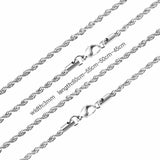 ASON 10pcs/bulk long necklace collar 3mm*45cm & 4mm*45cm twisted matching chain steel color & gold color stainless steel necklace wholesale