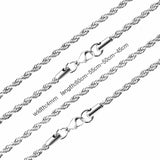 ASON 10pcs/bulk long necklace collar 3mm*45cm & 4mm*45cm twisted matching chain steel color & gold color stainless steel necklace wholesale