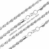 ASON 10pcs/bulk long necklace collar 3mm*45cm & 4mm*45cm twisted matching chain steel color & gold color stainless steel necklace wholesale