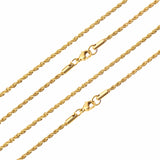 ASON 10pcs/bulk long necklace collar 3mm*45cm & 4mm*45cm twisted matching chain steel color & gold color stainless steel necklace wholesale