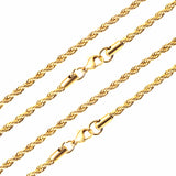 ASON 10pcs/bulk long necklace collar 3mm*45cm & 4mm*45cm twisted matching chain steel color & gold color stainless steel necklace wholesale