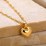 Charming Gold - toned Heart - shaped Pendant Necklace - Customize only