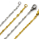 ASON 10pcs / 2mm*45cm 50cm 55cm 60cm Lips Stainless Steel Chains