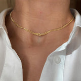 Elegant Gold - toned Infinity - symbol Choker Necklace - Customize only