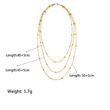 Elegant Layered Gold - toned Beaded Necklaces - Customize only