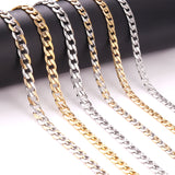 Stylish 6mm & 8mm &10mm mixed color & gold & steel color inside horizontal long necklace DIY matching chain