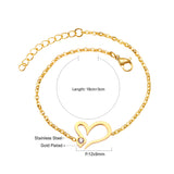 Golden Accessory Bracelet with Diamonds 12mm 18+3cm