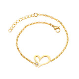 Golden Accessory Bracelet with Diamonds 12mm 18+3cm