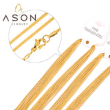 ASON 10pcs / 2mm*45cm 50cm 55cm 60cm Flat Mesh with Chains