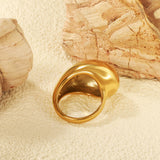 18K Gold Stainless Steel Exaggerated and Minimalist Fusion Style Ring