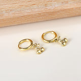 Aretes circulares con cereza de 1,6x11 mm