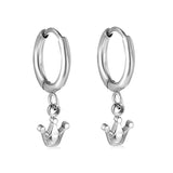 Boucles d'oreilles cercle 1,6x11 mm avec couronne