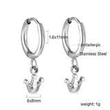 Boucles d'oreilles cercle 1,6x11 mm avec couronne