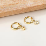 1.6x11mm circle with crown stud earrings