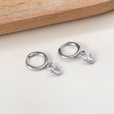 1.6x11mm circle with crown stud earrings