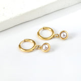 1.6x11mm circle and semi-circle stud earrings