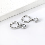 1.6x11mm circle and semi-circle stud earrings