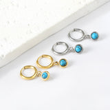 1.6x11mm circle and semi-circle stud earrings