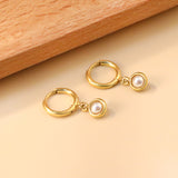 1.6x11mm circle and semi-circle stud earrings