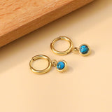 1.6x11mm circle and semi-circle stud earrings