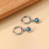 Boucles d'oreilles clous cercle et demi-cercle 1,6x11 mm