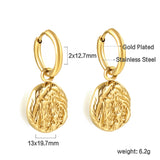 2x12.7mm circle with shaped earrings