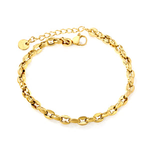 Thick 2.3*Width 4.5*Height 6mmAccessory Clasp Bracelet 17+3+6mm Round Tail Plaque Gold Color