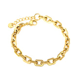 Thick 1.5*Width 6.7*Height 10.2mm Accessories Clasp Bracelet 17+3+6mm Round Tail Plaque Gold Color