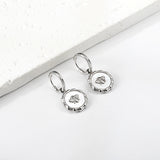 Boucles d'oreilles puces insectes coquillage blanc cercle 2x13mm