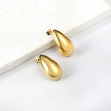 Water drop oval earrings