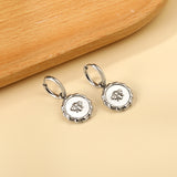 2x13mm circle white shell insect stud earrings