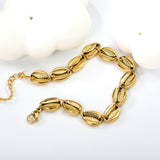 11.4*7.8mm Coffee Bean Accessories 17+5cm+6mm Round Tail Plaque Gold Color