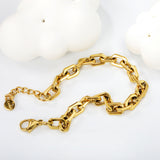 Thick 1.5*Width 6.7*Height 10.2mm Accessories Clasp Bracelet 17+3+6mm Round Tail Plaque Gold Color