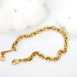 Thick 2.3*Width 4.5*Height 6mmAccessory Clasp Bracelet 17+3+6mm Round Tail Plaque Gold Color