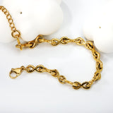 Thick 2*W14*H6mm 8-letter clasp accessory bracelet 17+3+6mm round tail plate Gold color