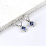 Boucles d'oreilles cercle 2x13mm avec diamant rond + créoles diamant blanc