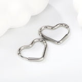 Heart-shaped loop ear wires 2*20*17.2mm steel color gold color