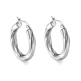 Boucles d'oreilles torsadées rondes 4.7*29.5mm