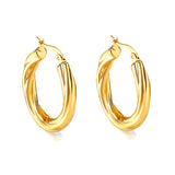 Boucles d'oreilles torsadées rondes 4.7*29.5mm