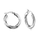 Boucles d'oreilles torsadées rondes 4.7*29.5mm