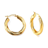 Boucles d'oreilles torsadées rondes 4.7*29.5mm