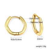 Hexagonal ear buckle 2.5*16.8*15.4mm