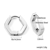 Hexagonal ear buckle 2.9*16*14.3mm