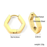 Hexagonal ear buckle 2.9*16*14.3mm