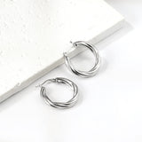 Boucles d'oreilles torsadées rondes 4.7*29.5mm